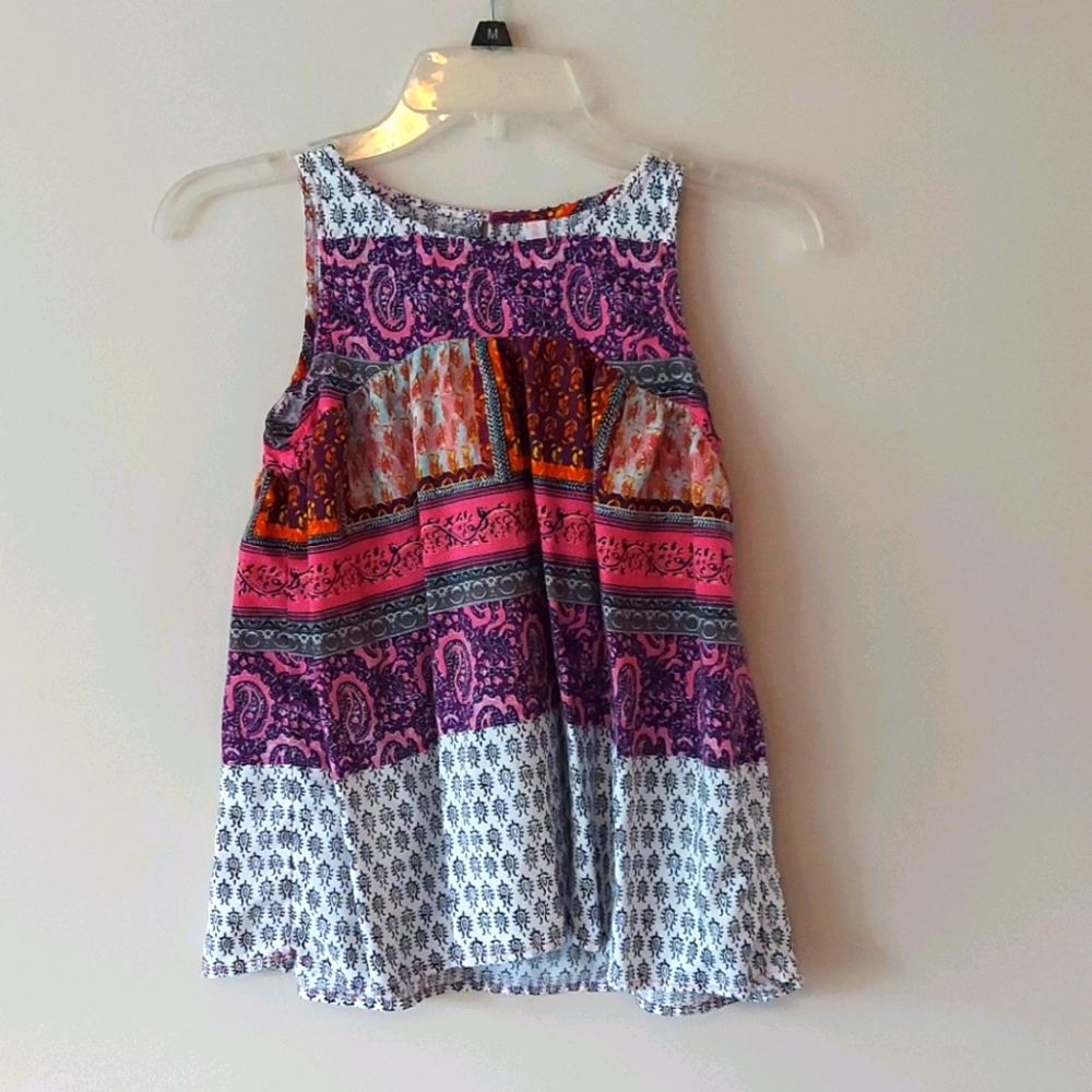 XHILARATION Girls Sleevelss Flare Top, Size 12